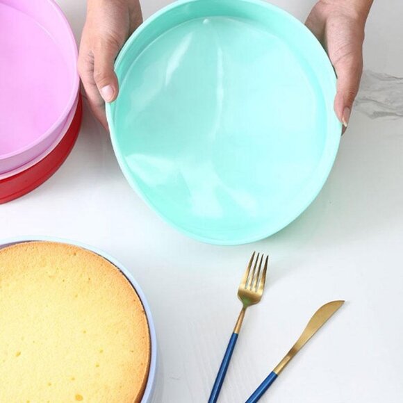 Silicone Cake Molds for Baking, Nonstick Baking Pans for Layer Cake9.5inches2Pcs - Picture 6 of 11